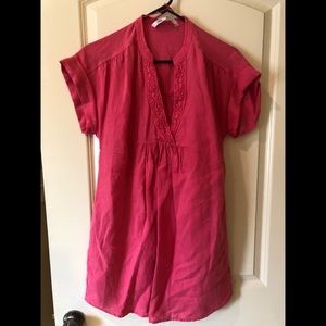 Zara fushia rustic dress